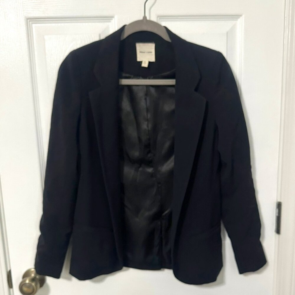 silence + noise Open Front Black Blazer, Suit Jacket, Office Wear